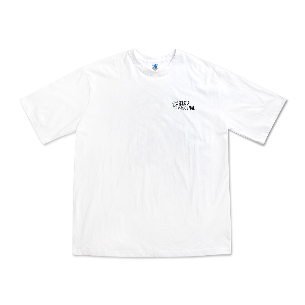 10307 스케이트 곰돌이 반팔 티셔츠 (WHITE)