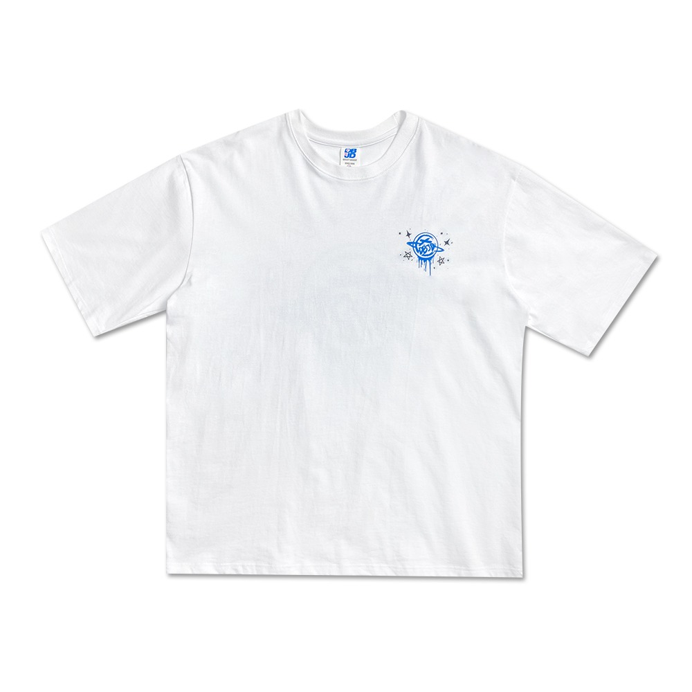JDZK10419 DBJD 행성 반팔 티셔츠 (WHITE)