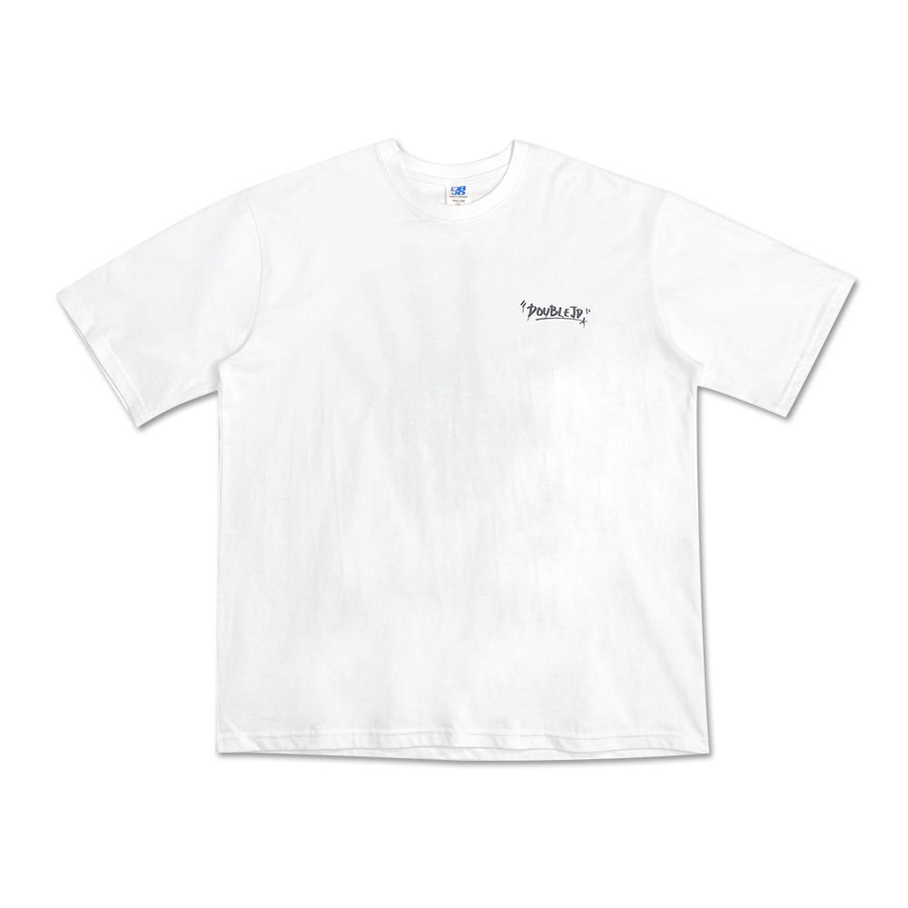 JDZK10413 손바닥 레터링 반팔 티셔츠 (WHITE)