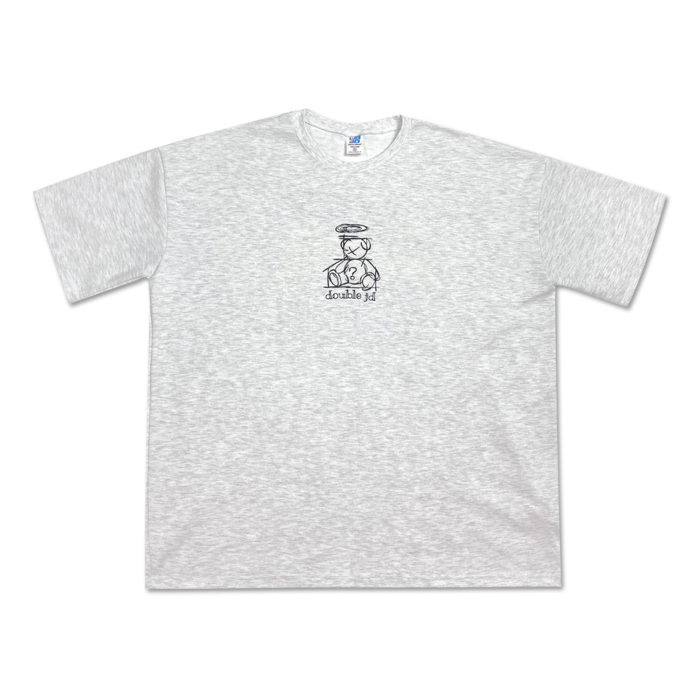 JDB10404 더블제이디 페인트 곰 반팔 티셔츠 (WHITE)