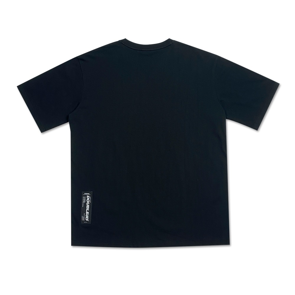 JDZK10622 더블제이디 블랙 패치 반팔 티셔츠 (BLACK)